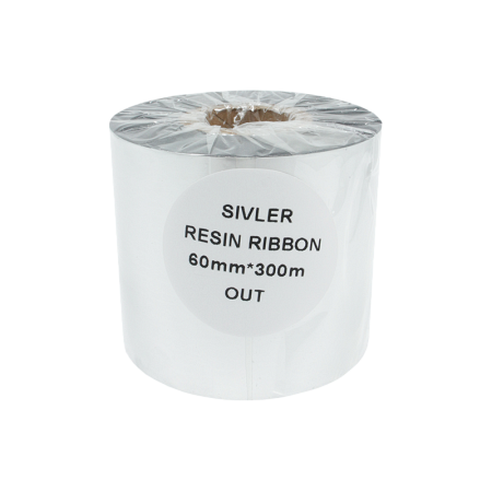Красящая лента (Риббон) Resin Silver (60mm x 300m, resin, втулка 1